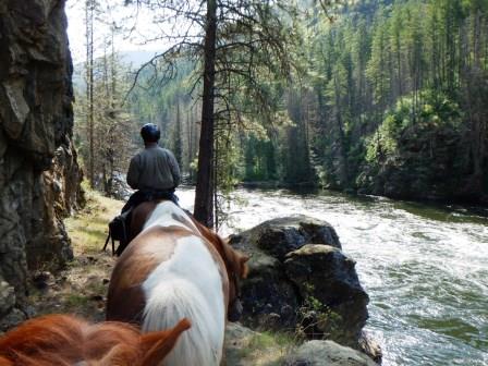 riding along the Selway river